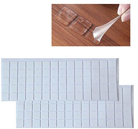 ULTNICE Waterproof Transparent Double-Sided Acrylic Adhesive Tape Strong Mounting Pads for Diy Crafts Home Office Use 12.2 X 5.1 Inch
