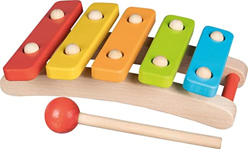 Goki Xylophon mit 5 Tönen: L= 22 cm, Holz, per Stück