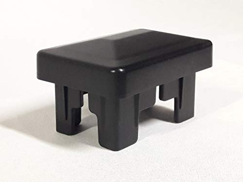 OuM 10 Stück Innenpfostenkappe Innenzaunpfahlkappe rechteckig 40x60mm Schwarz