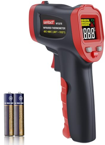 Wintact Infrared Temperature Thermometer Gun, Digital Laser Temp Gun Non-Contact Measuring Surface & Ambient Temperature for Kitchen Cooking Food Pizza Oven Grill Meat Fridge Reptile -58℉ to 1112℉