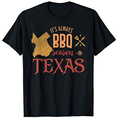 BBQ Texas Griglia Bistecca Regalo Per Texano Barbecue Maglietta