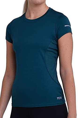 TCA Atomic Maglia da Donna a Maniche Corte Quickdry Slim Fit PRO Training - Blu, M