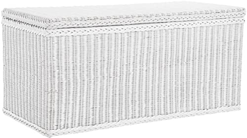Korb-Outlet Truhe/Wäschetruhe aus Rattan (Weiß, MAX)
