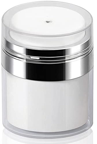 Luftlös pumpburk – 48 ml luftpumpsbehållare för kräm, pump fuktkräm behållare tom grädde underpaket burk vakuumflaska dispenser för hudvård makeup lotion