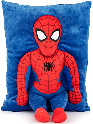 Jay Franco Peluche de Spiderman de Marvel - Cojín Mimoso 3D de Súper Suavidad para la Cama