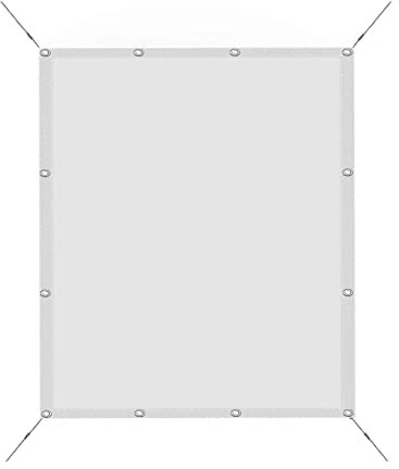 Tenda a Vela Impermeabile Rettangolare 4 x 6 m Anti UV 98% Parasole Telo Ombreggiante Quadrato Impermeabile con corda libera1,5 m per Giardino, Patio, Pergola, Bianco