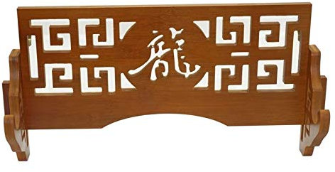 Innovation Schwertständer Chinesischer Drache Holz Schwertständer Schwerthalter Wandhalterung Katana Samurai Schwerthalterung Schwertständer Halterung Waffenständer (Größe: Eins) (Eins)