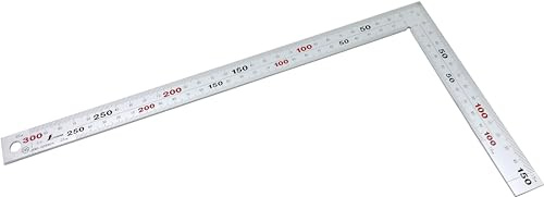 Shinwa 32587 Zimmermannswinkel 30 x 15 cm – mit 8 Skalen FAMEX (12560) - aus Edelstahl, Winkelmesser, Messwinkel - Made in Japan