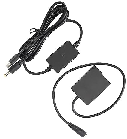 DMW DCC8 Dummy-Akku-Netzteil-Adapter, Kamera-Dummy-Akku Dauerladegerät DC-Koppler mit Typ-C-Adapter für G5 G6 G7 G80 G81 usw.