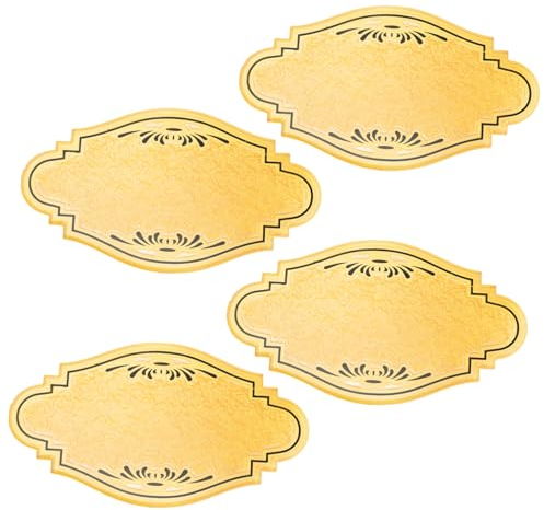 3d Türschild mit Prägung 4 Stück Acryl Gold für Hausnummern