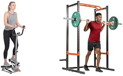 Sunny Health & Fitness Twist Stepper mit Lenker SF-S020027 + Power Zone Stärke Rack SF-XF9925