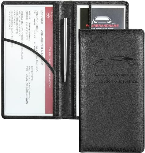 Auto-Registrierungs- und Versicherungshalter, Auto-Dokumentenhalter mit Magnetverschluss, Registrierungs- und Versicherungskartenhalter, Auto-Organizer, Handschuhfach-Organizer, für Männer und Frauen,