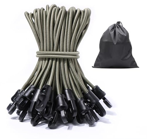 JunGG Spanngummi mit Haken 50 Stück, Expander mit Haken 15 cm, Planenspanner Gummispanner mit Haken für Planenbefestigung Zelt Camping