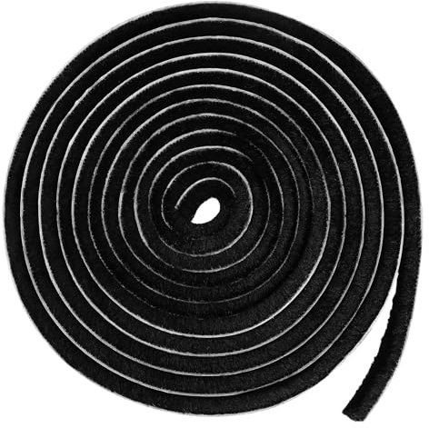 MARICATO Joint Brosse Porte Coulissante, 6 M(L) x 9mm(B) x 9mm(D) Joint Fenetrepour Lsolation Phonique Porte, Joint Brosse Autocollant, Bande de Joint Brosse Porte Fenetre Isolation Anti Froid - Noir