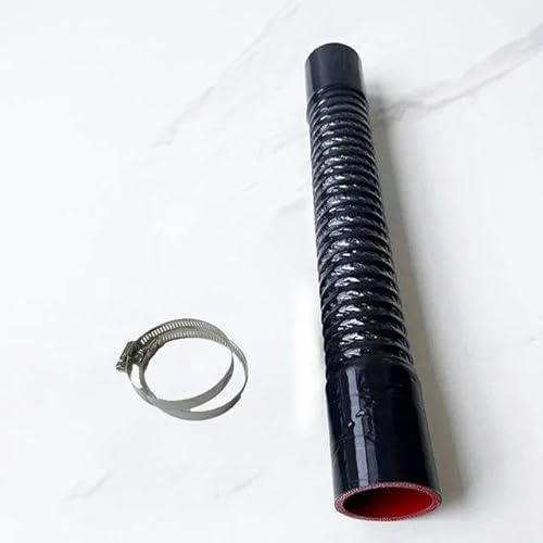 Schwarzer flexibler Kühlerschlauch, Ansaugschlauch für Gummi, SCHWARZ, 1000 mm, Innendurchmesser 50 mm