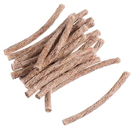 HONMEET Wick Cord Fire Starters 20pcs Beeswax Hemp Rope Outdoor Camping Survival Fire Starter Kit for Hiking and Bbq Use