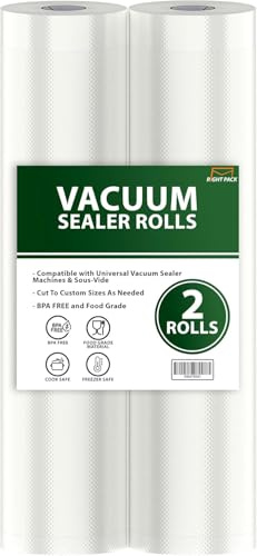 Right Pack Vacuum Sealer Bags | Vacuum Bags for Food | Vacuum Sealer Rolls | BPA Free & Durable Food Bags | Ideal for Storing Food | Food Storage Bags | Freezer Safe | Boiling Safe (20cm X 6m)