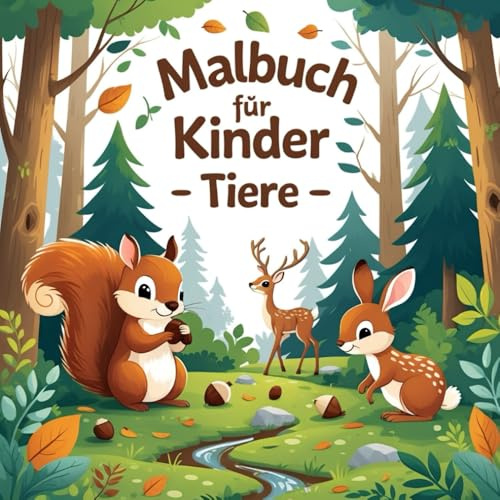 Malbuch für Kinder - Tiere - ab 2 Jahren: Lerne die Namen von 50 Tieren, während du sie ausmalst!