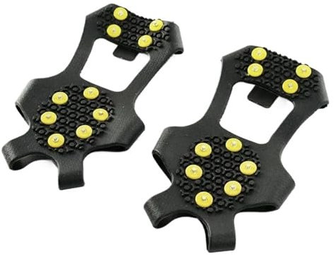 LYHYDMA Steigeisen Für Schuhe 10 Stollen Anti-Rutsch Schnee EIS Greifer Klettern Schuh Spikes Griffe Stollen Überschuhe Steigeisen Spike Schuhe Outdoor Bergsteigen(XXL)