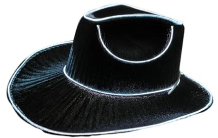 Unisex Cowboyhut Mit Blinkender LED-Krempe - Cowboy-Pailletten-Partykappe, Glühende Cowgirl Mütze Glühende, Trendy Licht Up Cowboy Hut Für Hochzeiten, Western-Junggesellinnenabschiede, Cosplay
