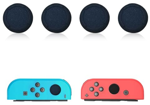 4 Pcs Joystick Caps, Replacement Button Caps for Joystick, Black Silicone Protective Accessories, Protective Accessories for Joystick 3D Grips Caps