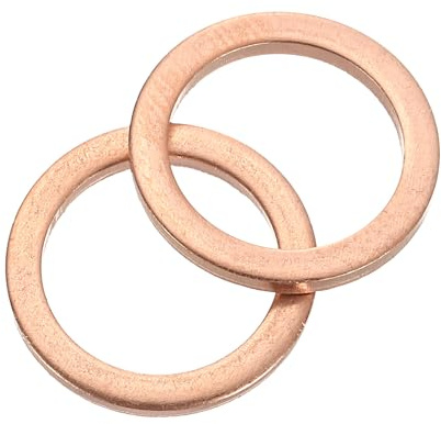 QUARKZMAN Rondelles Metal, 26 Pièces 12mm ID x 18mm OD x 1mm Hauteur Rondelles Plates en Cuivre, Bagues de Montage pour Vis, Boulons, Écrous, Accessoires, Charnières de Porte