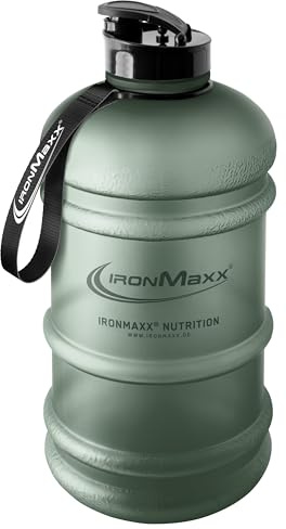 IronMaxx Water Gallon - Frosted Mineral Green 2200ml | BPA & DEHP frei | auslaufsichere Trinkflasche mit Messskala | in verschiedenen Farben erhältlich | Auslaufsichere Water Gallon Große Leichte Robuste Handliche Trinkflasche Fitness Wasserflasche Gym Sport Whey Sportflasche