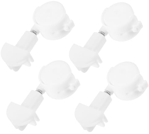 Gadpiparty 4pcs White Stem Casters Wheels Brake for Pet Cage, Universal Swivel Piano Double Wheel Replacement for Smooth Floor Movement