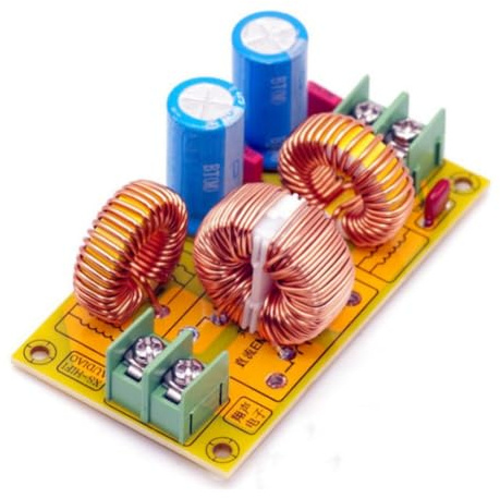 Filtre d'alimentation CC 10 A 20 A LC Module de suppression de circuit Filtre d'interférence électromagnétique Filtre de mode commun DC 50 V Régulateur de tension Li (20 A)