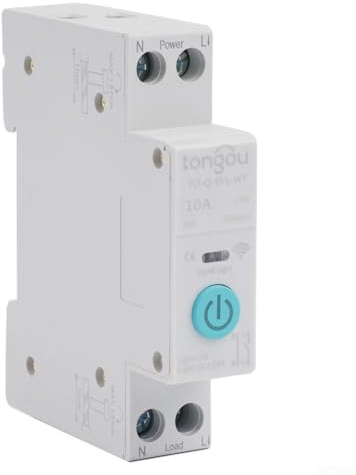 Interruttore di circuito intelligente WiFi 10-63A su guida DIN, interruttore di controllo remoto compatibile con app per la protezione elettrica domestica (25A)
