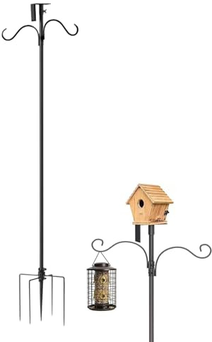 Holdes Vogelfutterstation Stange - Verstellbare Starke Vogelfuttersäule Für Draußen - Verstellbare Garten Deko Halterungen Für Solarleuchten Windspiele Rankpflanzen Blumenkübel | Für Garten Rasen