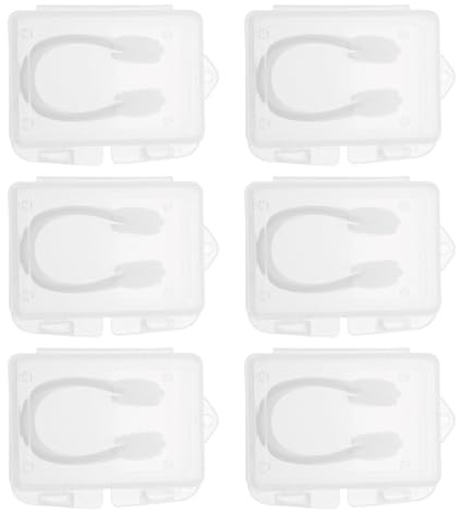 Abaodam 6 boîtes Lot de Pinces Nez Silicone Antidérapantes Résistantes pour Natation Clips Nasaux Souples et Portables pour Nageurs Protection Anti-Eau et Confort Longue Durée