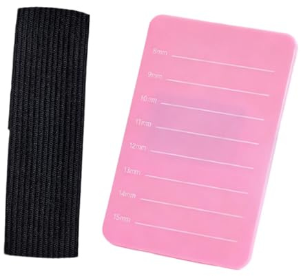 predolo Wimpernverlängerungs-Handpalette, Wimpernhalter, Zubehör, Übungs-Wimpernstreifenpalette, für Schönheitssalons, Rosenrot 7 bis 14 Mm