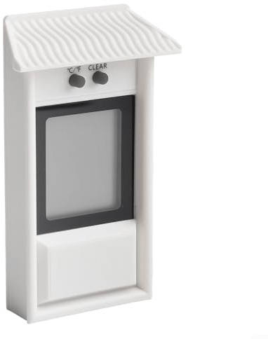 Digitales Thermometer, 132 x 80 x 30 mm, für Gewächshaus, Wintergarten, Temperaturüberwachung mit Max/Min-Speicher und Celsius-Fahrenheits-Umwandlung, IP45 wasserdicht, für Garten, Innen- und