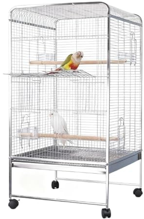 Papageienkäfig Edelstahl Stehend Große Papagei Sittich Flug Vogel Käfig for Für Drinnen Draußen