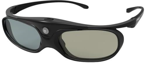 DLP Link - Gafas 3D para proyector, 144 Hz, recargables, con obturador activo, compatibles con proyectores DLP-Link 3D: Acer, ViewSonic, BenQ, Optoma, Panasonic, Dell (paquete de 1)