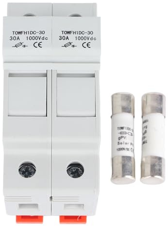 Haofy Kit de Fusibles pour Disjoncteur CC Stable et Fiable 1 000 V CC pour un Entretien Pratique dans les Exploitations Agricoles (20A)