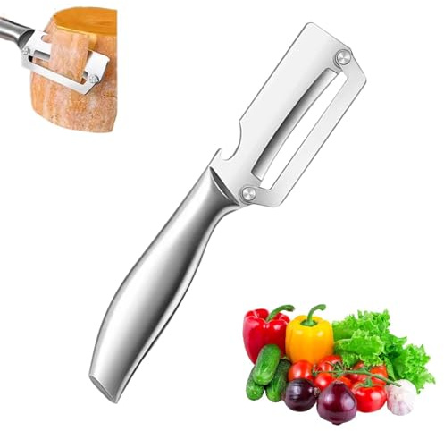 Pelador de verduras en acero inoxidable - Portátil multifuncional remoción de acero inoxidable con abrebotellas - Raspador de verduras - Para Frutas Patatas Limones Adulto Hombre Mujer Hogar Interior