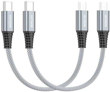 HOTNOW Câble USB C vers Micro USB 15CM Lot de 2 usb c micro usb otg | USB C vers Micro USB OTG Charge rapide et synchronisation de données pour Smartphone, chargeur, tablette