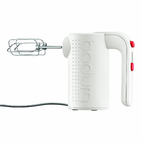 Bodum BISTRO Elektrischer Handmixer (Spülmaschinengeeignetes Edelstahlzubehör, 5-Geschwindigkeitsstufen) cremefarben, Creme