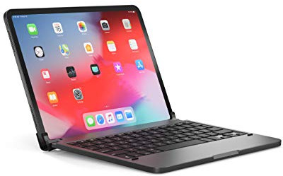 BRYDGE 11 Pro, Hochwertige Bluetooth Tastatur aus Aluminium für das iPad Pro 11 (2018 & 2020), deutsches Layout QWERTZ, inklusive magnetischem iPad Cover, space grau