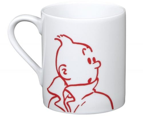 Moulinsart Porcelain Mug, Red, Pack of 1