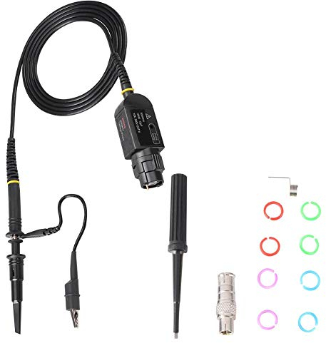 Yanmis Sonda, P6500 500MHz 10X Sonda oscilloscopio Sonda passiva Nera ad Alta precisione Clip per oscilloscopio interfaccia BNC