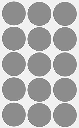 Aufkleber, rund, 32 mm x 30 mm, permanent klebend, 3 cm 225 grau