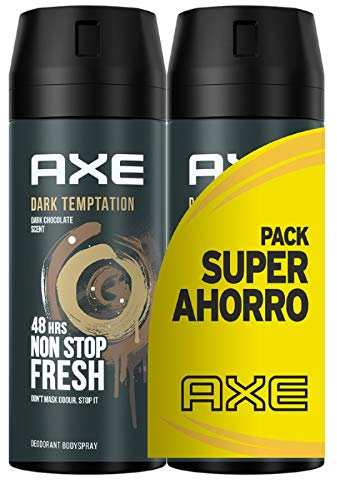 Axe - Pack Ahorro Desodorante bodyspray Dark Temptation 2 x 150 ml con tecnología Dual Action