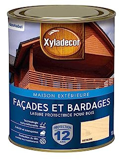 Xyladecor - Lasure Protectrice pour Bois Extérieur - Façades, Bardages, Chalets - Couleur : Satin Incolore - Quantité : 1L - 5324296
