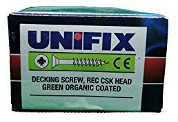 High Strength Organic Green Coated Deck Screws (Anti-Rust, Sharpened Thread for Extra Drive Support) Multi Sizes (8x1.1/2 (4.0x40mm) Box of 200)