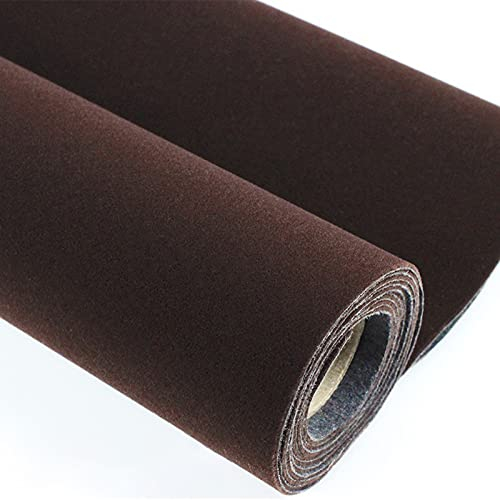 XiaoLong Braun Bastelfilz Selbstklebend 150cm Breit Kinder Vliesstoff Stoff Filzplatten zum Filzuntersetzer Basteln Nähen DIY Patchwork Verkauft von 1m(Size:1.5 * 13m)
