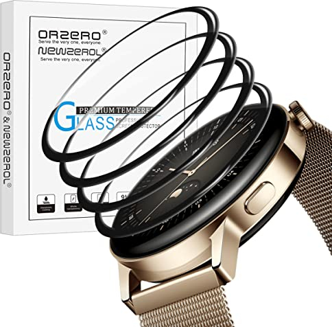 NEWZEROL 4 Stück kompatibel für Huawei Watch GT 3 42mm Displayschutzfolie [Kantenabdeckung] 3D Carbon Fiber Edge Film Blasenfreier Hochauflösender Anti-Kratz-Schutz - Transparent