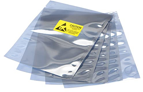 sourcing map Anti Estática Bolsas Protección Bolsa 25 Piezas 4,3x6 Pulgadas (11x15 cm) Abierto Superior con Etiquetas para Duro Disco HDD SSD